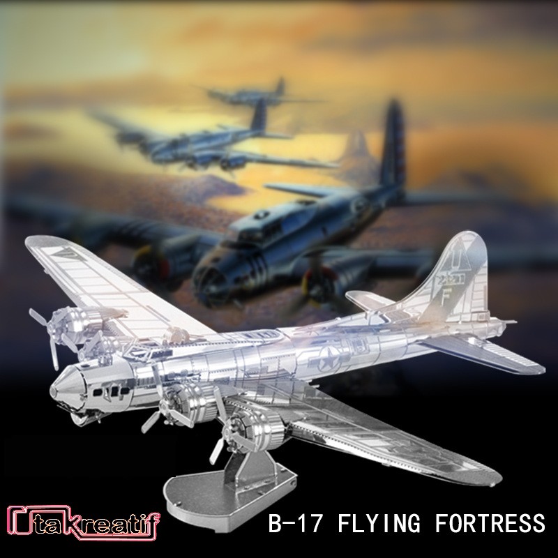 3D Metal Puzzle Bomber Plane B-17 WWII - เครื่องบินชุดโมเดล DIY