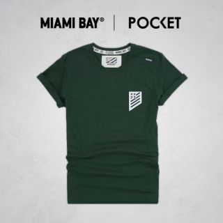 Miami Bay เสื้อยืด รุ่น Pocket สีเขียวเข้ม