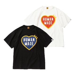 เสื้อยืดแขนสั้น คอกลม ผ้าฝ้าย พิมพ์ลาย HUMAN MADE ทรงหลวม