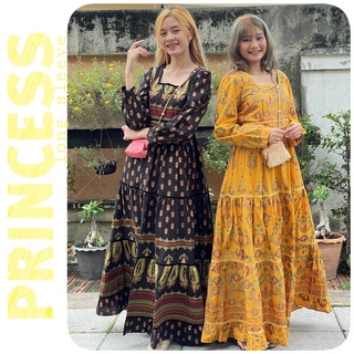 [ Princess Collection ] long sleeve 🌙 โบฮีเมียนเดรส Bohemian Indian Style ทักแชทก่อนซื้อนะคะ มีอีกหลายลายด้านใน