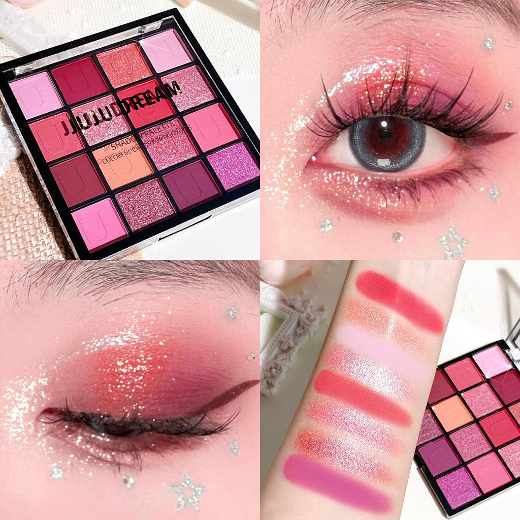 แต่งหน้าฮาโลวีน 16 สีอายแชโดว์สีสันสดใส Palette Koi Mermaid Palette The Wizard of Oz Pearlescent Matte Fine Flash Stage แต่งหน้า Macaron สีอายแชโดว์