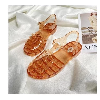 รองเท้าแตะแบบรัดส้นยางนิ่มใส่สบาย สีใสกากเพชร น่ารักเบอร์36-40 010