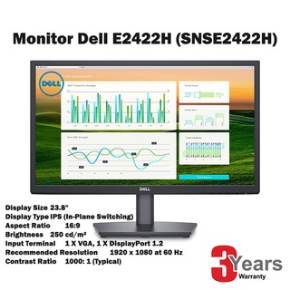 DELL MONITOR E-SERIES 23.8" Model : SNSE2422H