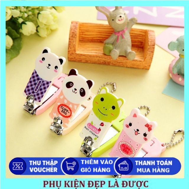 CUTE ANIMAL KEYCHAIN NAIL CLICKER B105