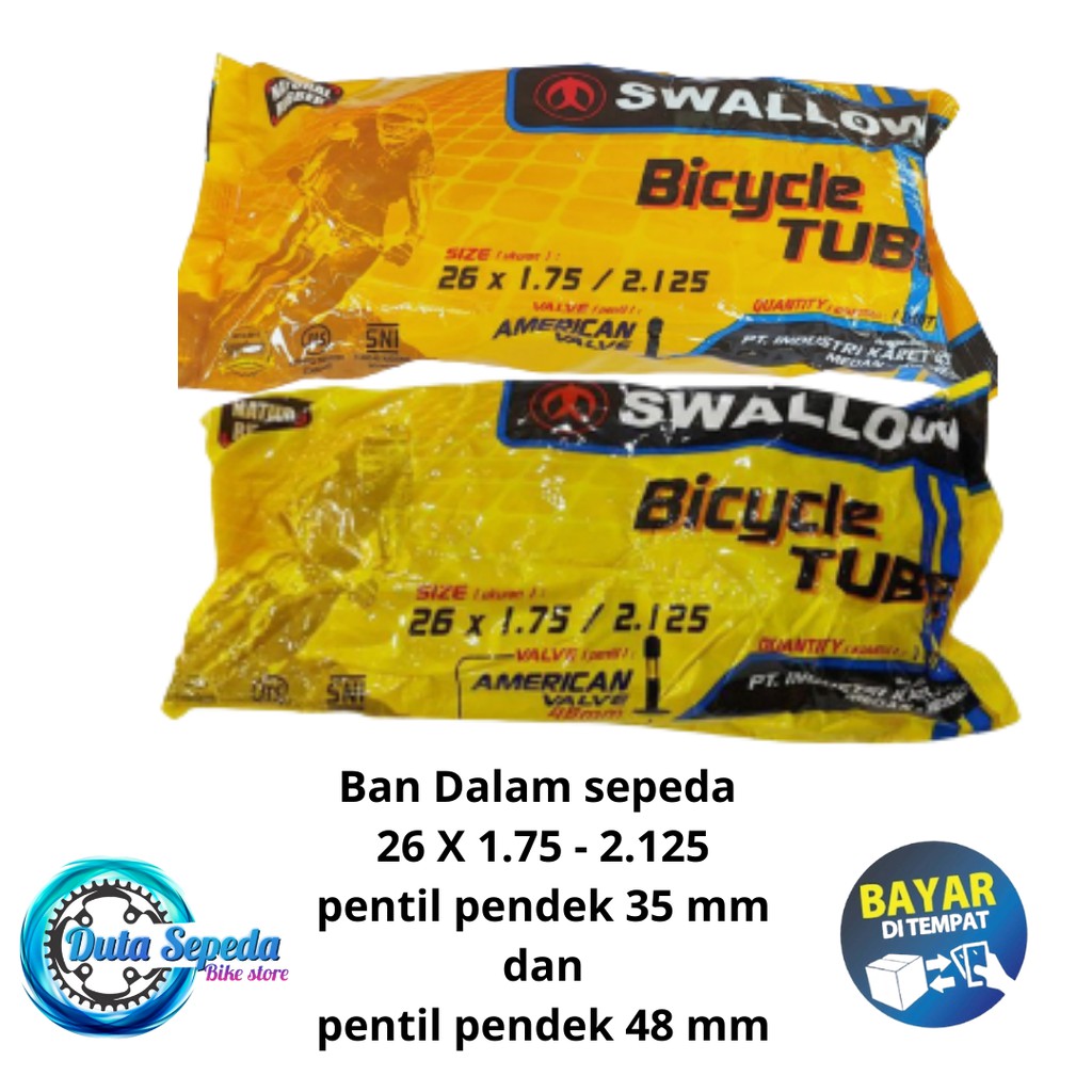 ยางในจักรยาน MTB 26 X 1.75 - 2.125 ยี่ห้อ SWALLOW