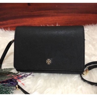 Tory Burch 49126 Emerson Saffiano Leather Combo CrossBody Clutch Bag