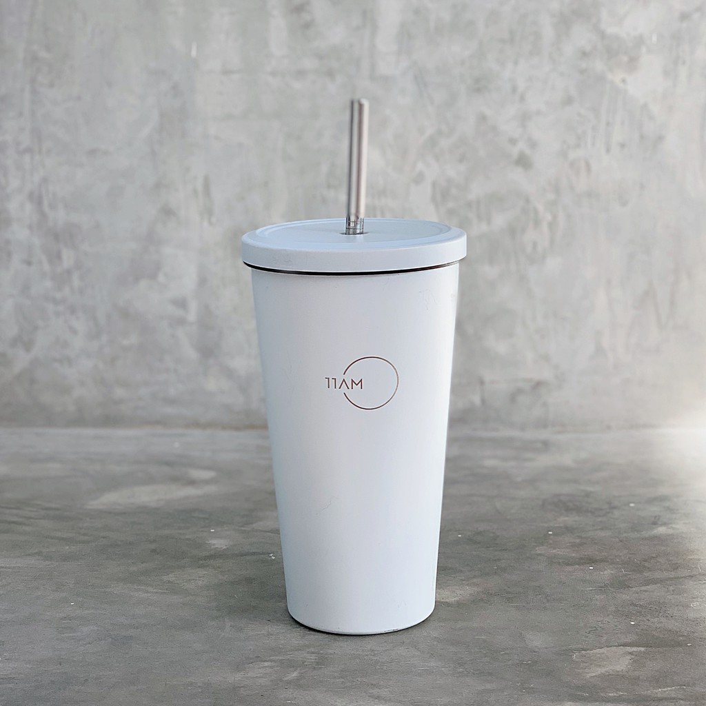 11AM Tumbler Premium แก้วน้ำเก็บความเย็น/ร้อน 500 ML พร้อมหลอดสแตนเลส