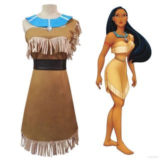 ชุดคอสเพลย์ ชุดเจ้าหญิง Pocahontas สำหรับปาร์ตี้ฮาโลวีน