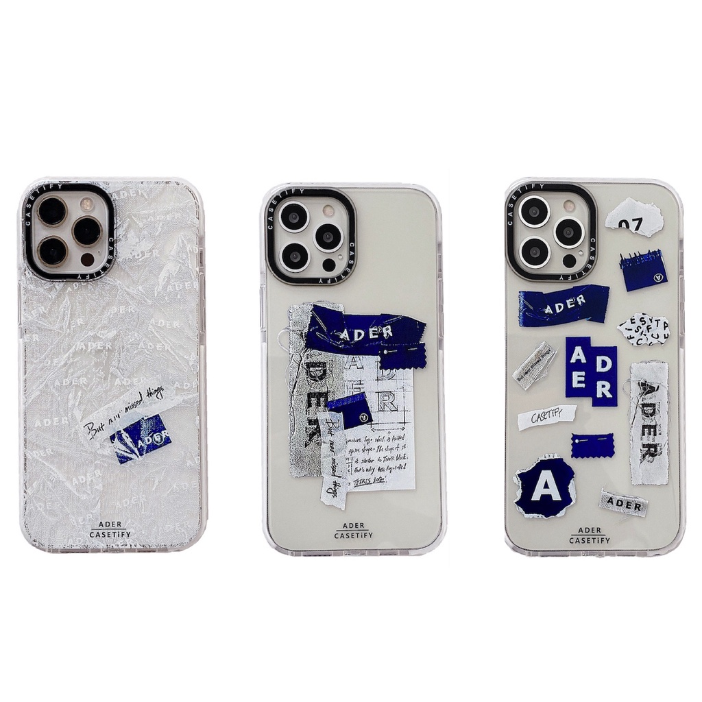 Ader เคสโทรศัพท์ TPU นิ่ม แบบใส Casetify สําหรับ iPhone 15 14 13 12 11 Pro Max Plus