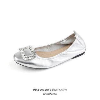 Sweet Palettes รองเท้าหนังแกะ Diaz Lucent Silver Charm