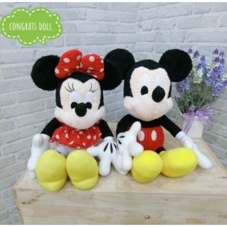 (ลิขสิทธิ์แท้ ส่งฟรี) 22 นิ้ว มินนี่เม้าส์ มิกกี้เม้าส์ Minnie Mouse Mickey Mouse ตุ๊กตา