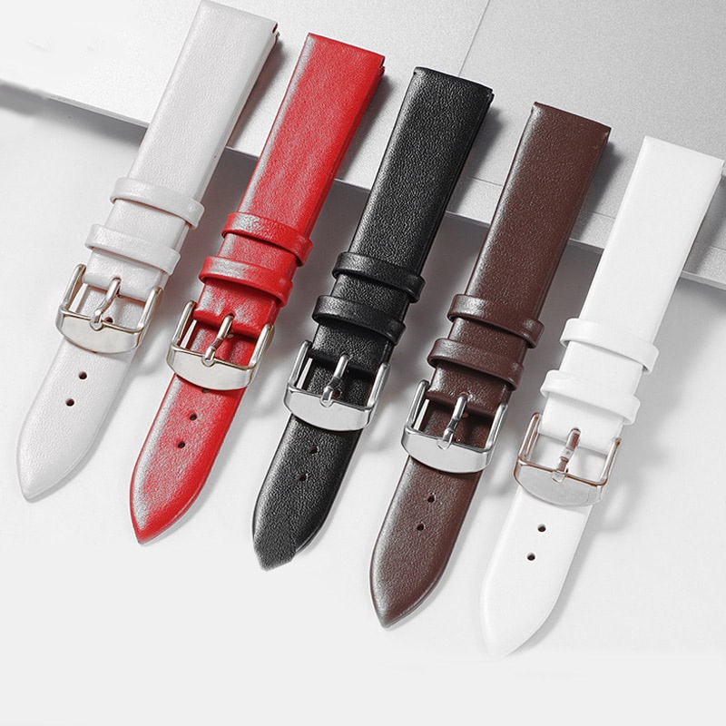 สายนาฬิกาข้อมือ หนังวัวแท้ ขนาด 12 มม. - 24 มม. สีชมพู สําหรับ DW Daniel Wellington
