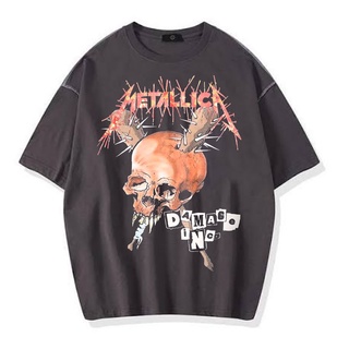 เสื้อยืด พิมพ์ลายวง METALLICA DAMAGE INC VINTAGE ขนาดใหญ่