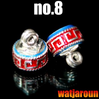 หลอดตะกรุดเงินลงยาแดงกลิ้งเงา no.8ใช้สำหรับไส่ตะกรุดทุกชนิดที่มีเส้นผ่าศูนย์กลางไม่เกิน 6mm
