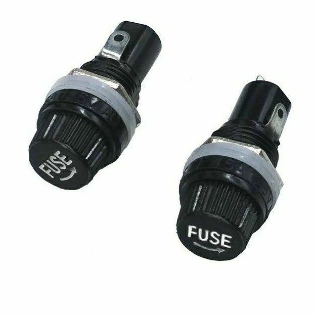 กระบอกฟิวล์ 5*20 6*30 มม.10A 250V ฟิวส์ 5x20 สีดำประกันซ็อกเก็ตแผง mount Fuse Socket ทองแดง