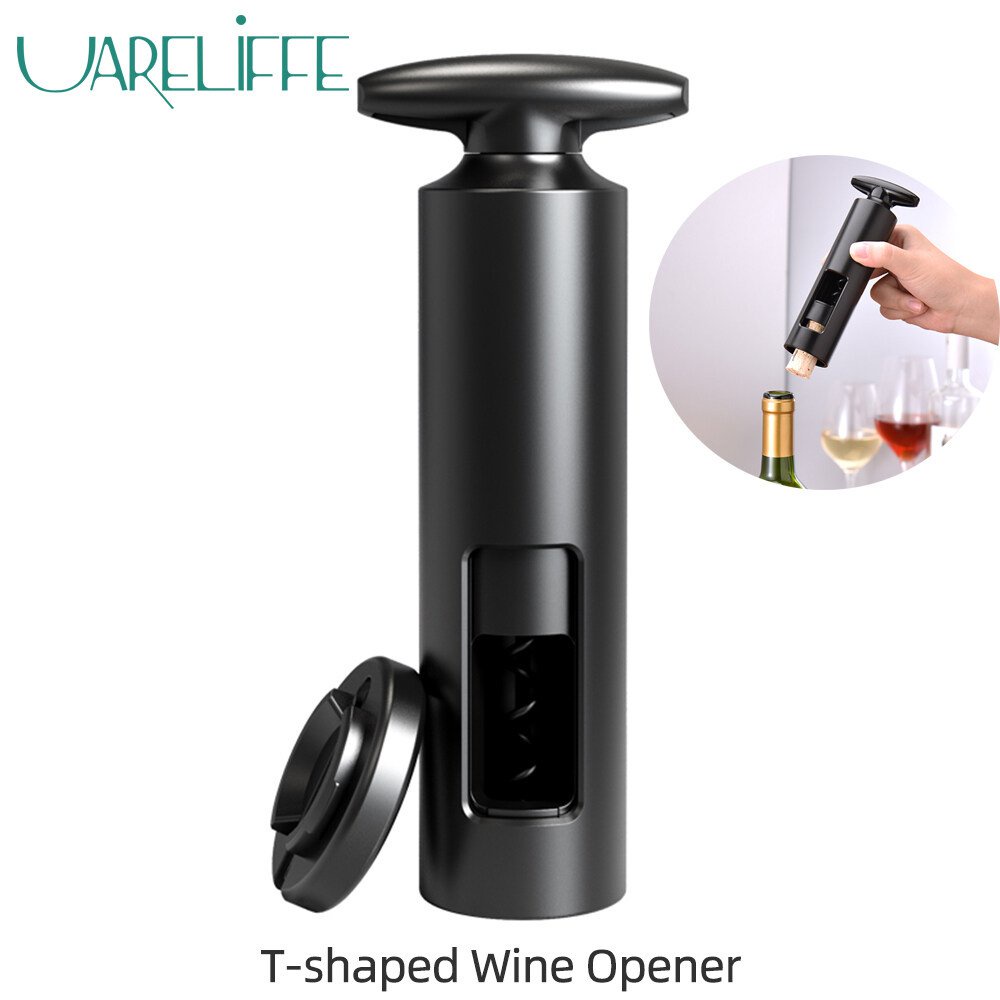 Uareliffe 2 In 1 Tshaped Wine Opener With Tin Foil Cutter Pedestal