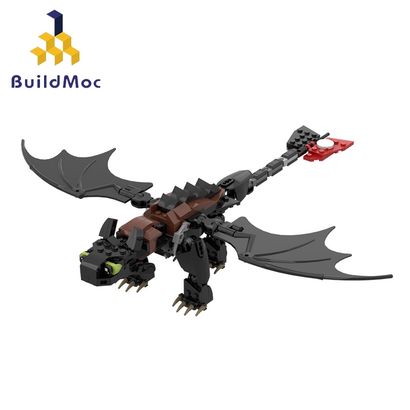 Buildmoc บล็อคตัวต่อเลโก้ How to Train Your Dragon Toothless MOC-23064 ของเล่นสําหรับเด็ก ของขวัญ 234 ชิ้น