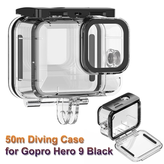 เคสกันน้ําลึก 50 เมตรสําหรับกล้อง Gopro Hero 11 10 9 Black สีดํา