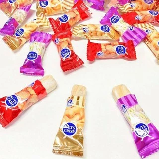 ขนมตุ๊บตั๊บNUTS CRISP TWIN-FISH ขนมถั่วอัดแท่งรวมรส 250-500 กรัม