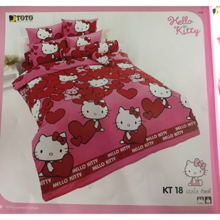 TOTO cartoon Hello Kitty  ชุดผ้าปูที่นอนคิตตี้