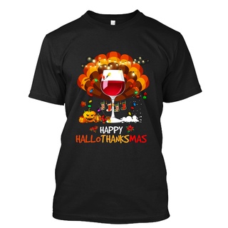 เสื้อยืด พิมพ์ลาย Wine Turkey With Light Happy Halloween ราคาถูก สําหรับวันขอบคุณพระเจ้า คริสต์มาส