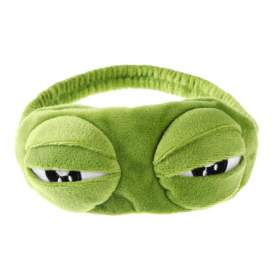 Frog Eye Mask Sleep Shading น่ารักตลกแถบคาดศีรษะ Unisex Sadness กบ Ice Pack Ice Eye Mask ราคา ถูกที่สุด ดีลบีเคเค แกลเลอรีภาพที่ 7