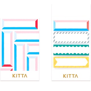 KITTA KITTA Basic Frame 2 (KIT017) / Washi tape แบบแผ่นพร้อมใช้งาน ลายกรอบตัวอักษร 2 แบรนด์ KITTA จากประเทศญี่ปุ่น