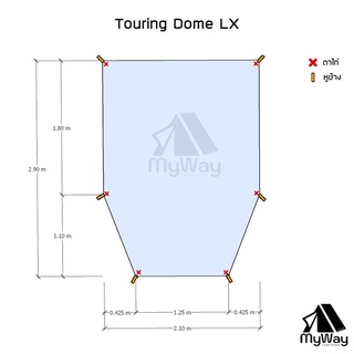 กราวชีท for Touring Dome LX