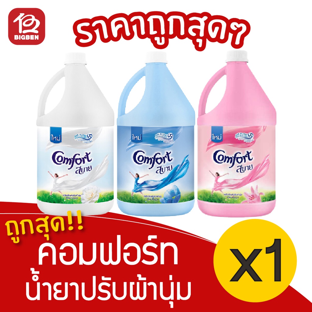 [1 แกลลอน] Comfort's คอมฟอร์ท น้ำยาปรับผ้านุ่ม 3600 มล.