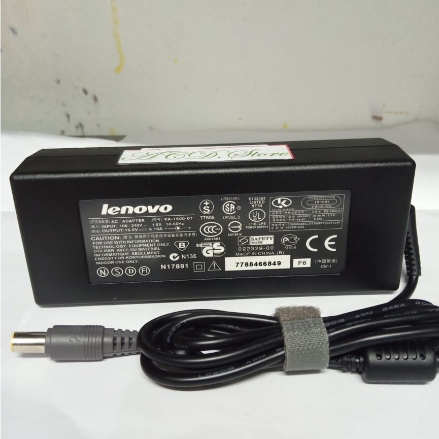 อะแดปเตอร์ชาร์จแล็ปท็อป Lenovo P/N: 45N0052 (20V 6.15A 135W) 7.9*5.0 มม.