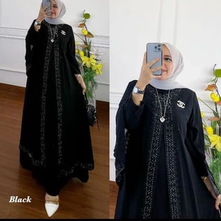 Nisa ARABIAN OUTER BL MIX (ด้านนอกเท่านั้น) ชุดเดรสลูกไม้ ผู้หญิง ด้านนอก แบบร่วมสมัย  GAMIS ชุดเดรสจัมโบ้ ด้านนอก