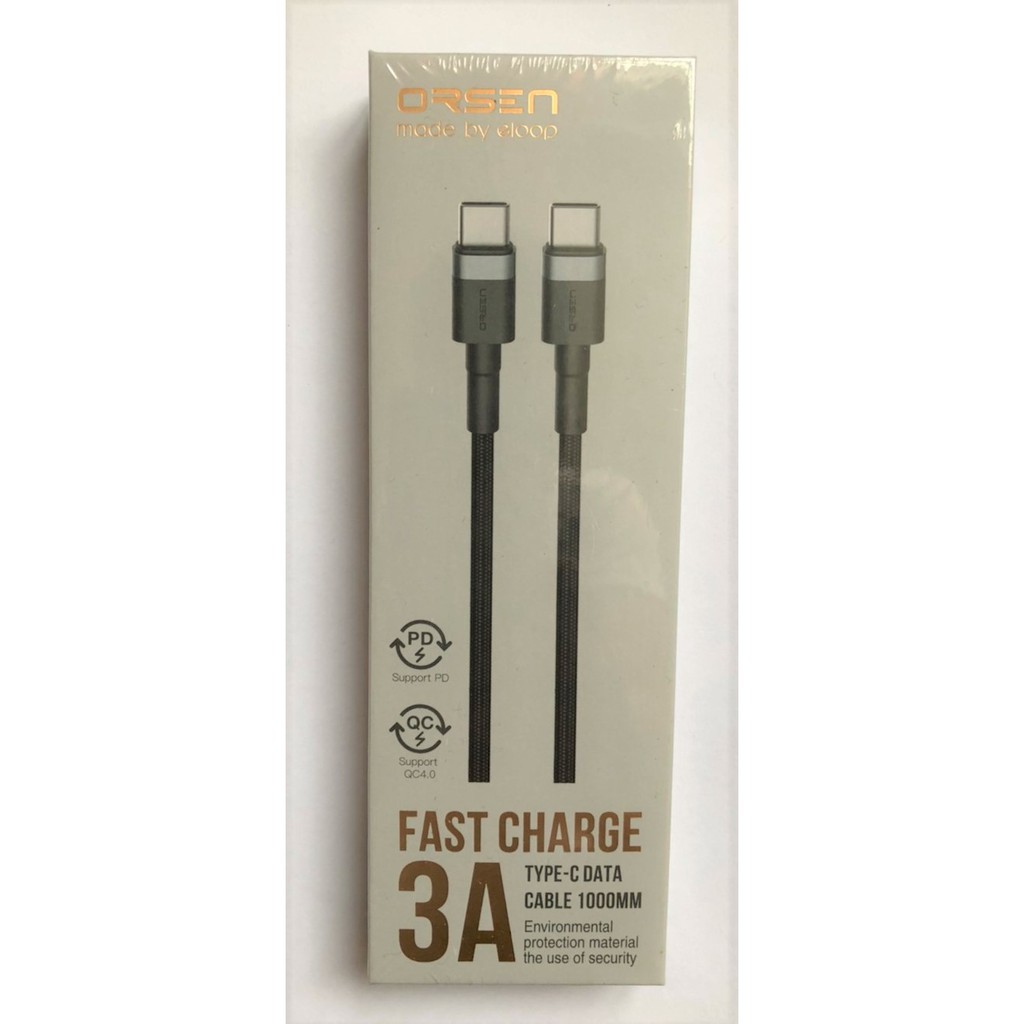 Orsen Eloop S53 by Eloop สายชาร์จเร็ว USB Type-C to Type-C ยาว 1 ม.