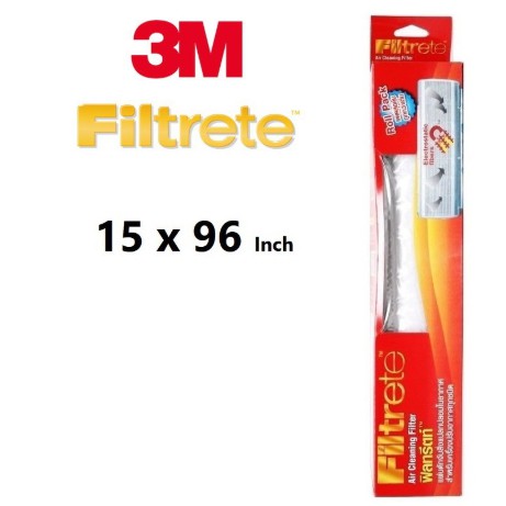 3M Filtrete ฟิลทรีตท์ แผ่นกรองอากาศ ขนาด 15” X 96” นิ้ว FILTRETE ROLL 15"X96“ PACK