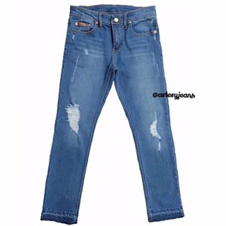 Artery Jeans ยีนส์ผ้ายืด / 5ส่วนเอวต่ำ /กีดขาด (สียีนส์กลาง)