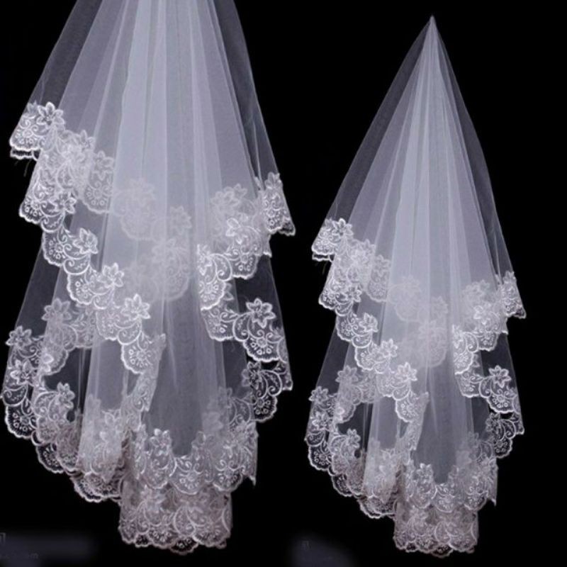 Veil Nikah/Veil Tunang/Veil Khawin/Veih คุณภาพสูง/Veil simpel