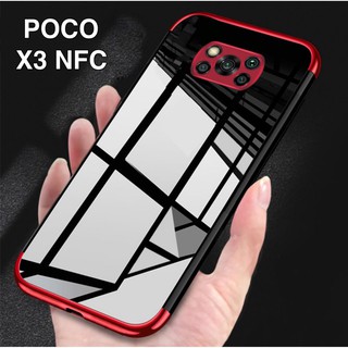 [ พร้อมส่ง ] Case POCO X3 NFC เคสนิ่ม TPU เคสใสขอบสี สินค้ามาใหม่ สีดำ สีแดง สีนำเงิน เคสสวยและบาง