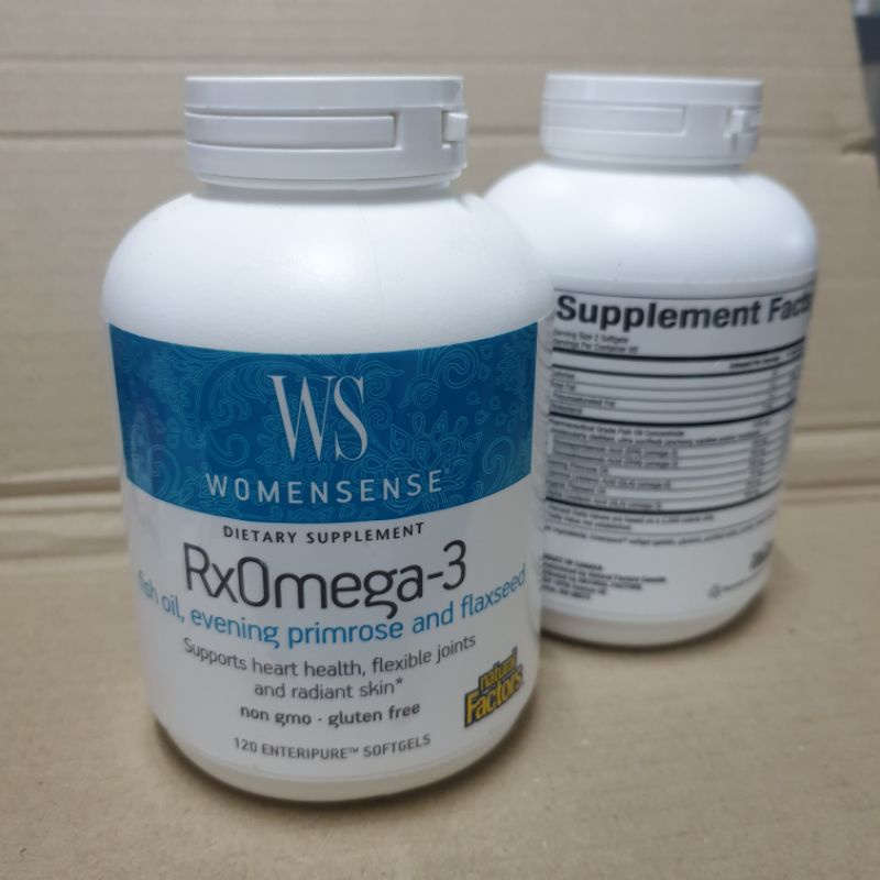 Natural Factots WomenSense RxOmega-3 120 Enteripure Softgels womansense ...