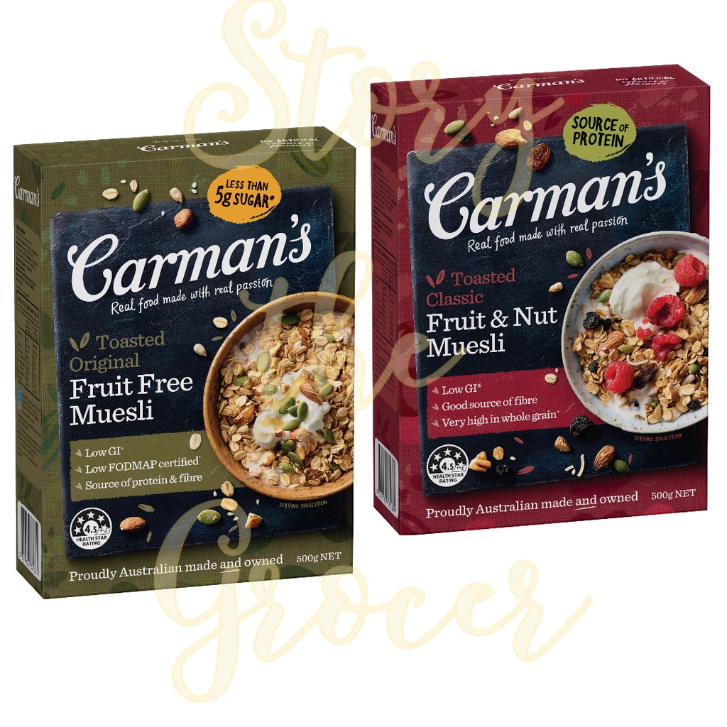 Carmans Fruit Free Muesli / Classic Fruit & Nut Muesli 500g - IG