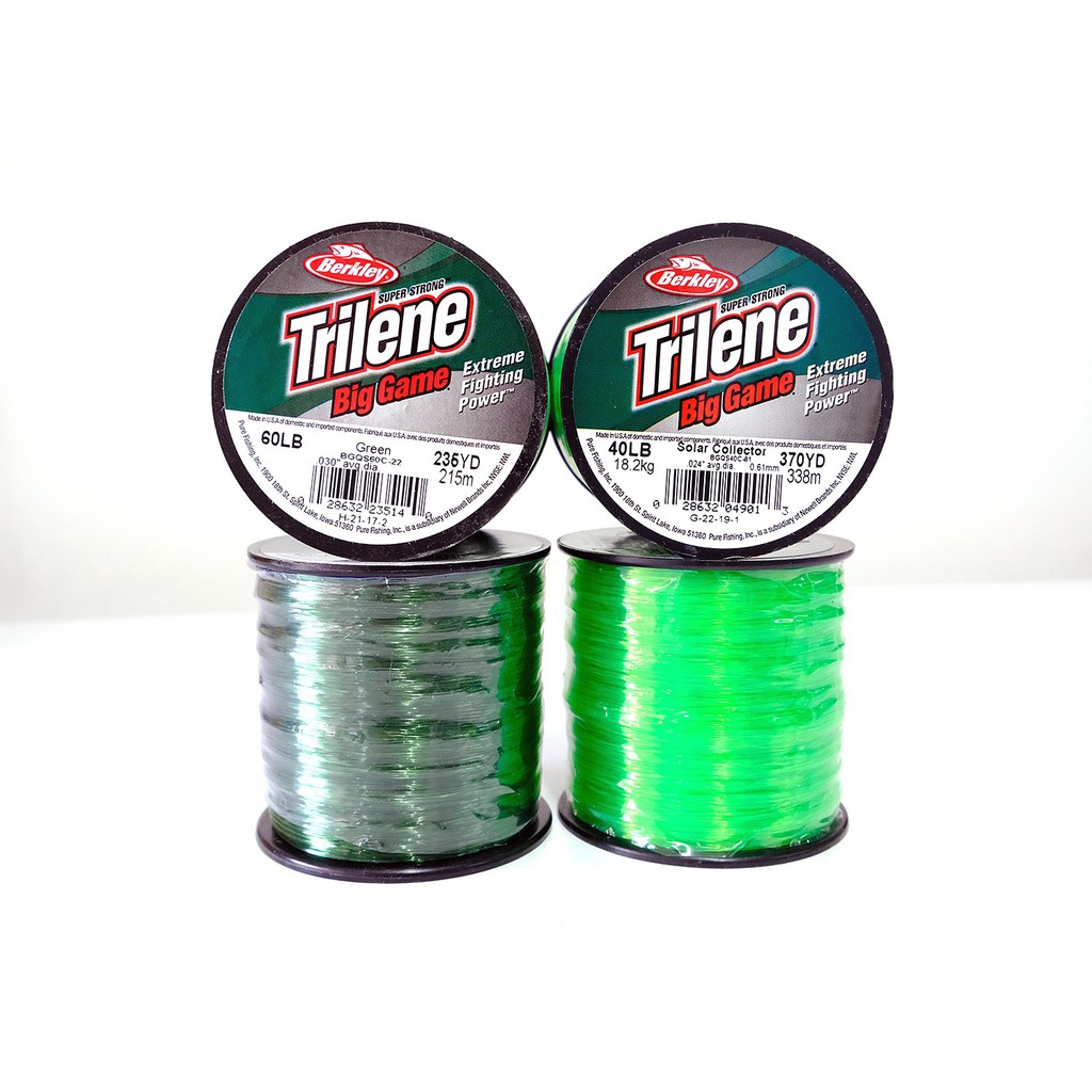 สายเอ็นตกปลา ไทลีน Trilene บิ๊กเกมส์ สีเขียวตอง เขียวขี้ม้า ใส 15-60 LB