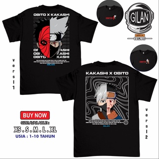 เสื้อยืด พิมพ์ลายการ์ตูนนารูโตะ Kakashi HATAKE OBITO UCHIHA Sasuke SAKAZUKI