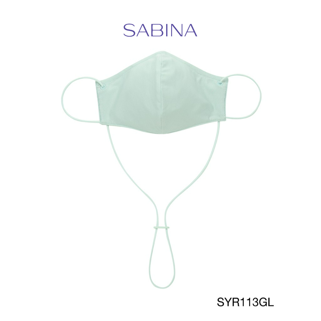 Sabina หน้ากากอนามัย TRIPLE MASK : 3 LAYER PROTECTION WITH MAGIC SILVER INNOVATION รหัส SYR113GL สีเขียว มีสายคล้องคอ