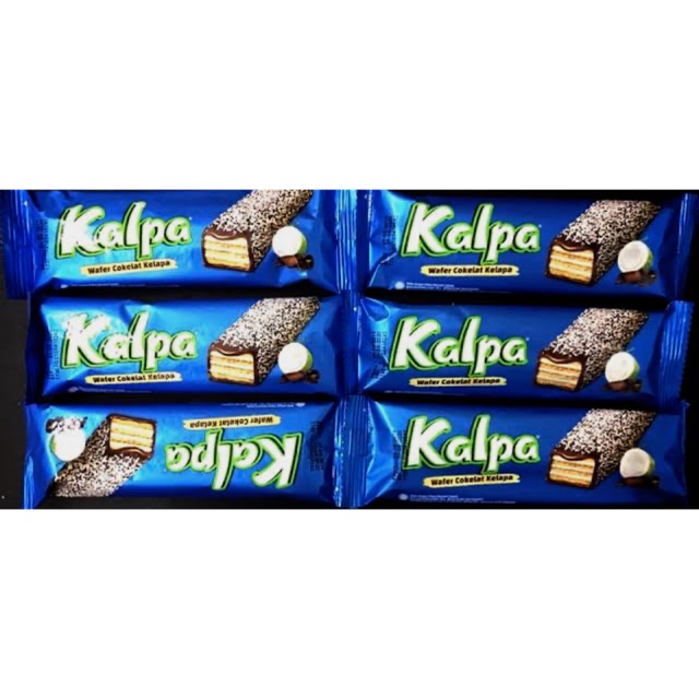 Kalpa คาลพา เวเฟอร์สอดไส้ครีมเคลือบช็อกโกแลตและมะพร้าว น้ำหนัก 22 กรัม (12 ชิ้น)