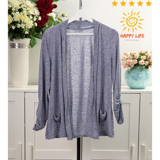 M&amp;S เสื้อคลุม คาร์ดิแกน  มือสอง กระเป๋าหน้าเล็กๆน่ารัก  ไซ้ส์ UK 14  สไลด์รูปดูขนาดสินค้าได้เลยค่ะ