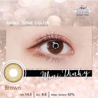 Angel Zone คอนแทคเลนส์ รุ่น Mini Pinky Brown 14.2 (รองรับสายตาปกติและค่าสายตาสั้น -0.50 ถึง -10.00)