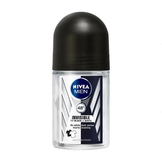 นีเวียโรลออน ช ดีโอ แบล็คแอนด์ไวท์ 25 มล. NIVEA Deo Men Black and White 25 ml. (ขายส่งถูกที่สุด)