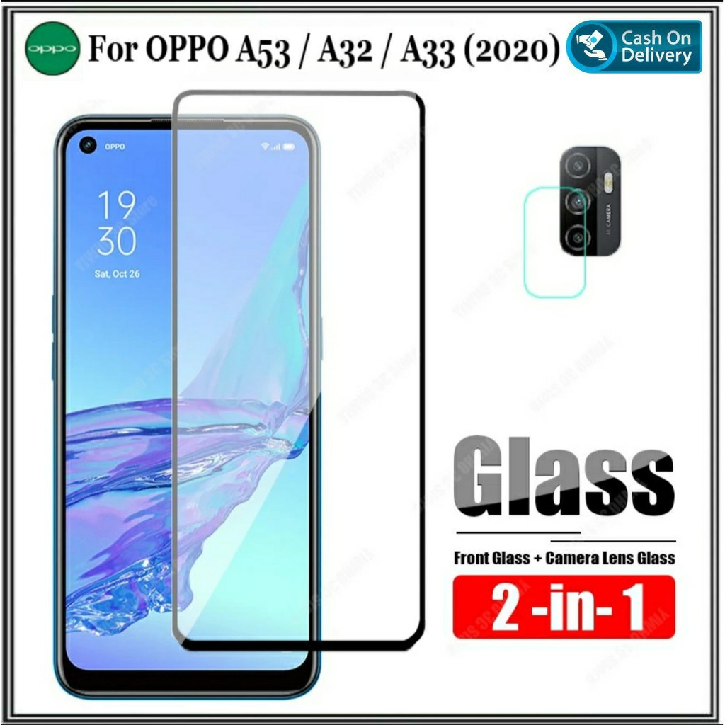 Mondi Store กระจกนิรภัย Oppo A53 A33 A32 A53s ฟรีกล้องกันรอย