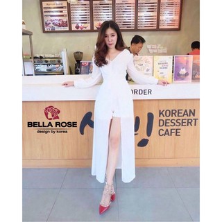 hbstation.shop เสื้อผ้าแฟชั่น Jumpsuit ขาสั้น สีขาว พร้อมส่ง