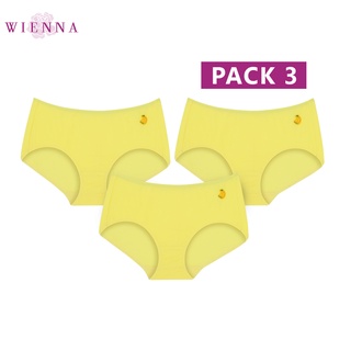 WIENNA กางเกงชั้นใน Half กลิ่นกล้วย Fruity Collection  DU83300   สีนู้ด สีเหลือง Pack3