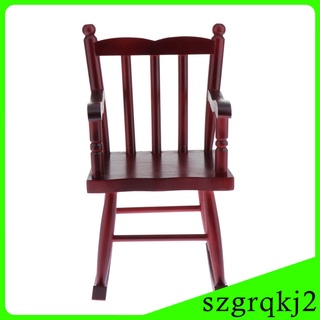 Newest  1:4 BJD Wooden Rocking Chair Dollhouse Miniature Furniture ACCS