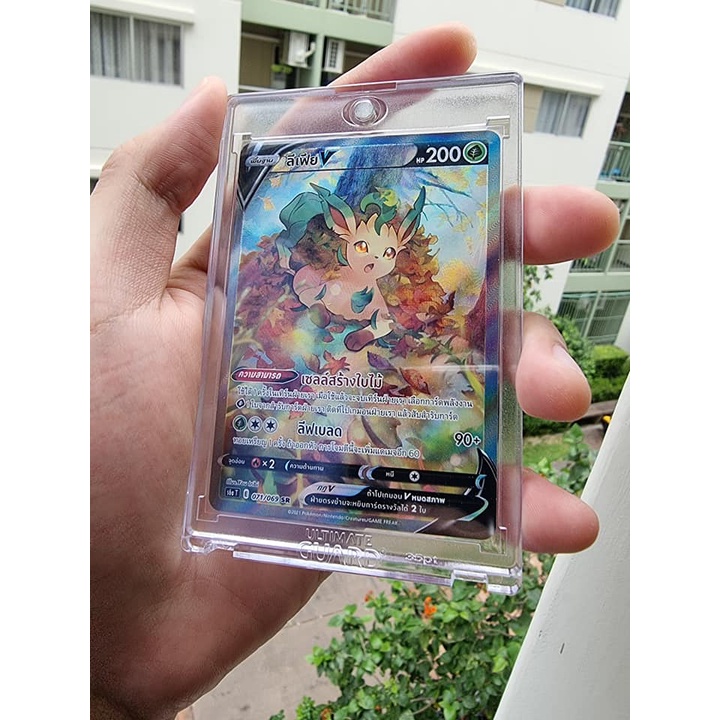 [ของแท้] ลีเฟีย V(SR) AA การ์ดชุด S6A อีวุยฮีโร่ การ์ดโปเกม่อน ภาษาไทย Pokemon Trading Card Game // แถมกรอบแม่เหล็ก
